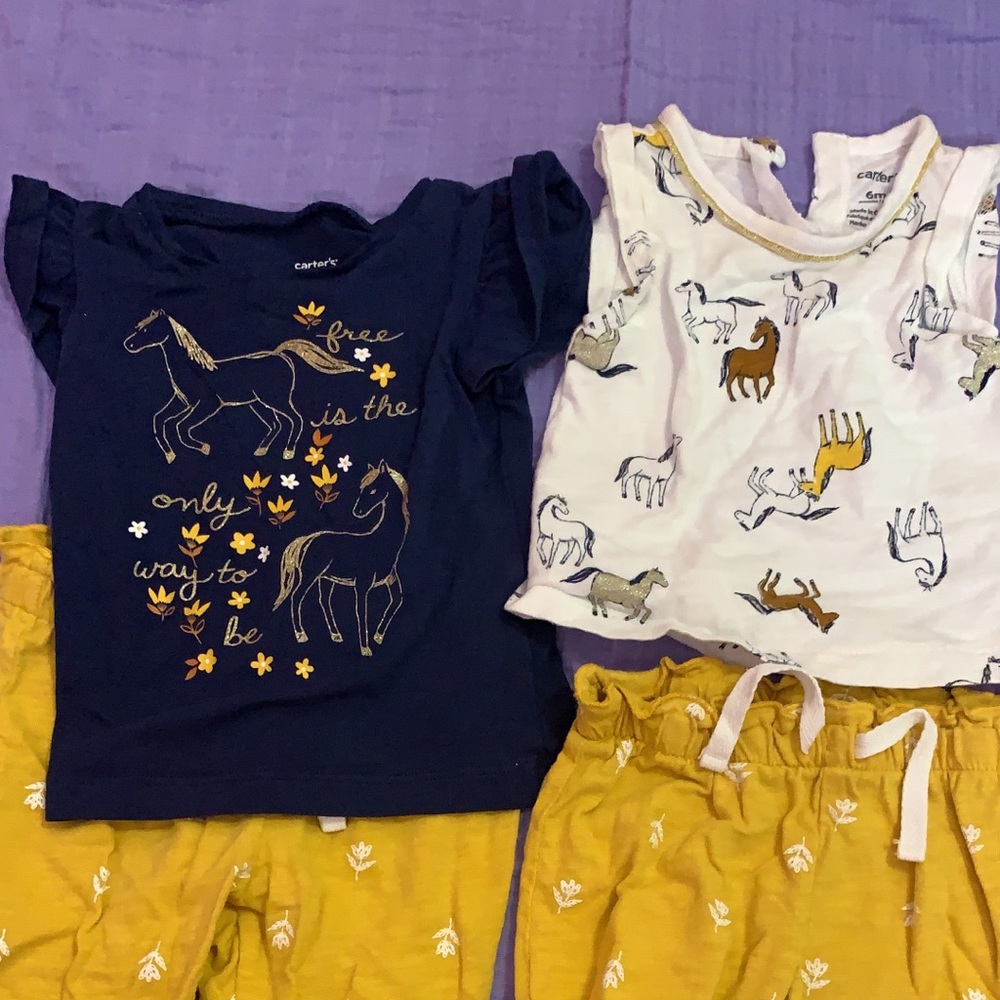 Carters horse outfits — coordinating twins